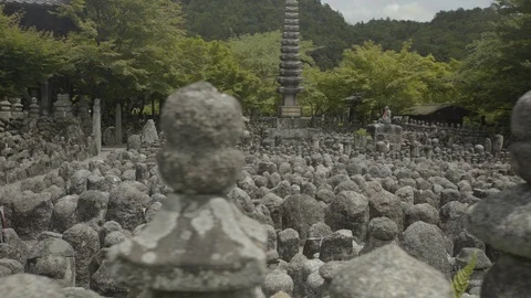 View of statues in temple Stock Footage 94504324