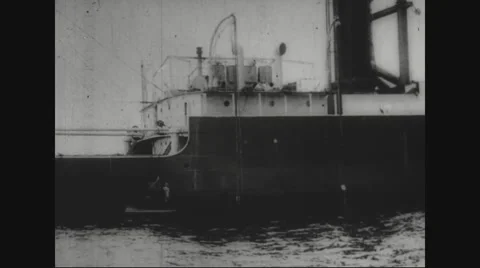 View of steamer in sea Stock Footage 43316462