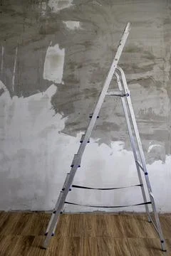 View of the stepladder against the background  Stock Photos