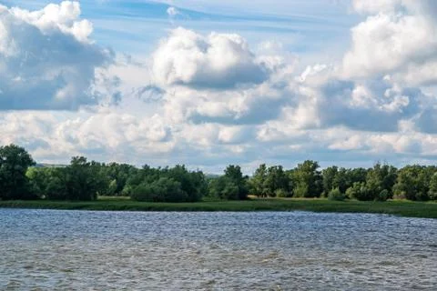 View of steppe and upper river Don in Russia. Beautiful summer landscape Foto stock