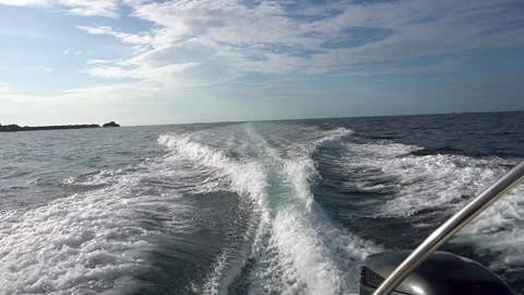 View of the stern with the engines of a speedboat Stock-Footage 293281303