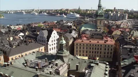 View of Stockholm Stock Footage 11287239