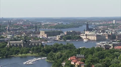 View of Stockholm Stock Footage 11341004