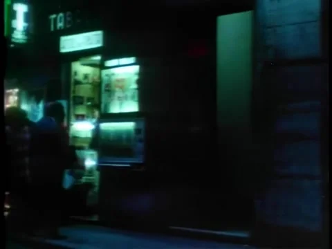 View of storefronts from moving car Stock Footage 260254458