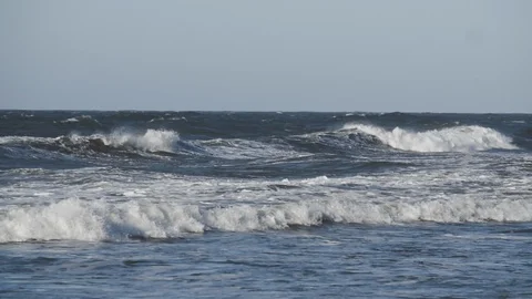 View of storm seascape Stock Footage 95936351