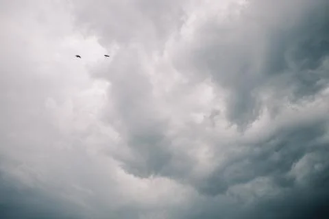 View of the stormy clouds in the sky Stock Photos