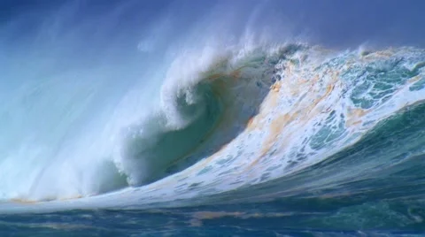View of stormy waves in ocean Stock Footage 55340263