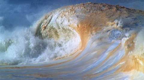 View of stormy waves in ocean Stockbeeldmateriaal 55340298