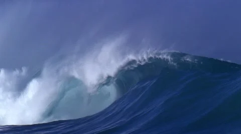 View of stormy waves in ocean Stock Footage 55340895