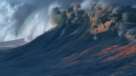 View of stormy waves in ocean Stock Footage 55340896