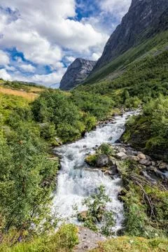 View to the storseterfossen Stock Photos