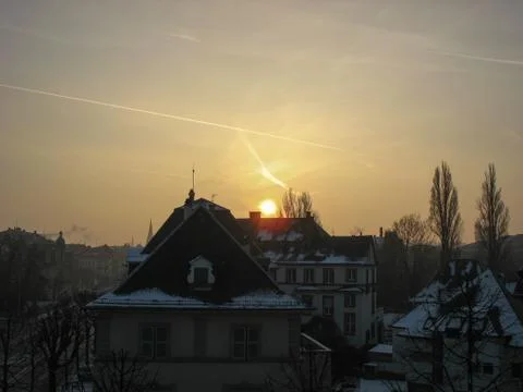 View on strasbourg during winter Stock Photos