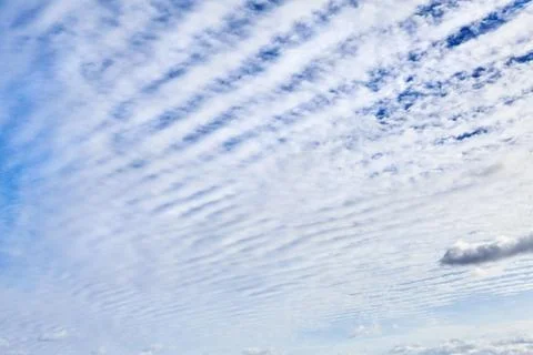 View of stratocumulus clouds. sky Foto stock