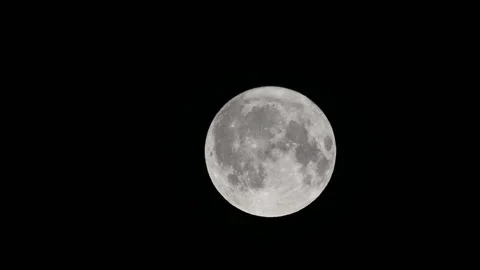 View of the Strawberry Full Moon with Summer Solstice - Greece Stock Footage 277993666