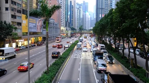 View of street from bridge Stock Footage 126140829