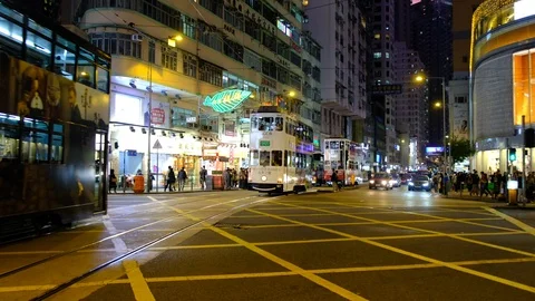 View of street from bridge Stock Footage 126140865