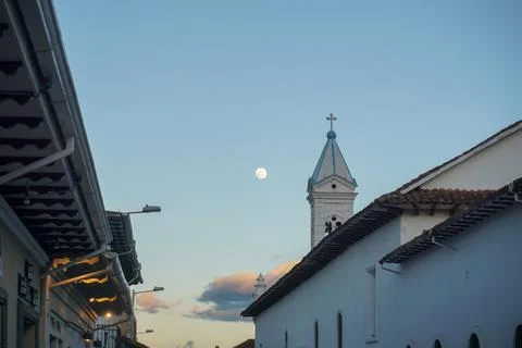 View of the street in Cuenca Stock Photos