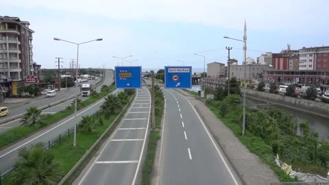 View of street in Rize Stock Footage 160149974