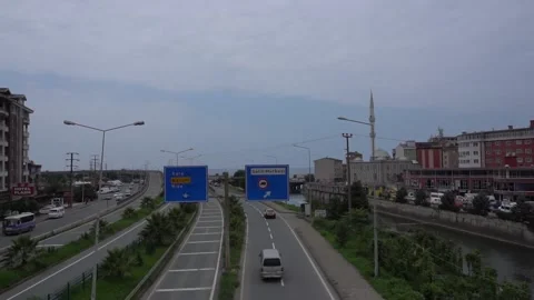 View of street in Rize Stock Footage 160150104