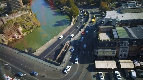 View of street in Tbilsi Stock Footage 101305538