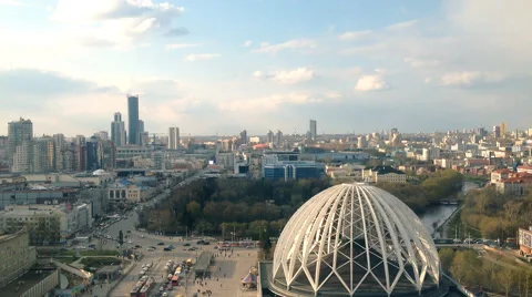 View of the streets of the city from a high point Stock Footage 62891995