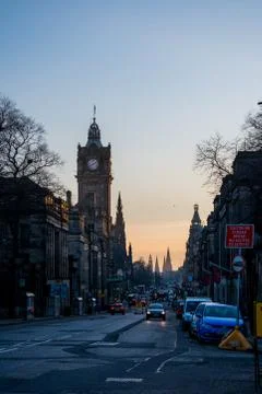 A view of the streets on Edinburgh Stock Photos