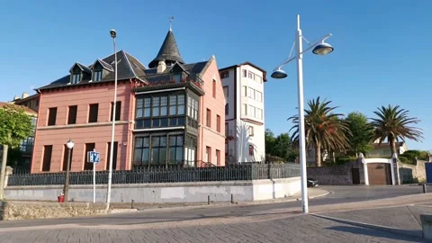 View of the streets of Lekeitio Stock Footage 133465639