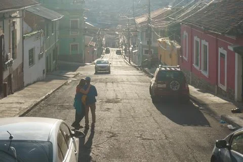 View of the streets of Quito Stock Photos