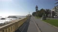 View of the stunning Pergola of Foz from the sidewalk, Porto 4k or 4k+ Resolution