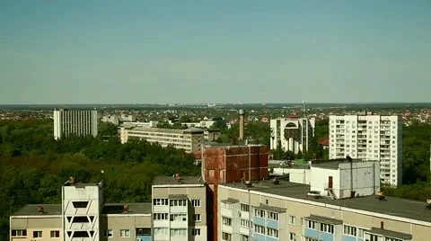 View of the suburb of Kiev from height Stock-Footage 50600122
