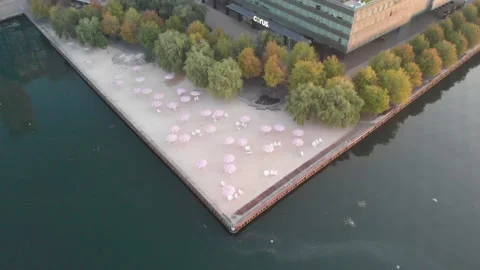 View of Sugar Beach Stock Footage 143110146