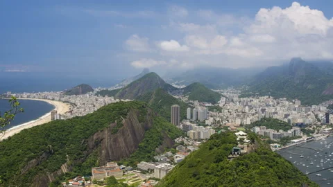 View from Sugarloaf Mountain, Rio de Janeiro, 2021 Stock Footage 148828472