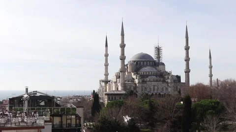View of the Sultan Ahmed Mosque. Stock Footage 150211967