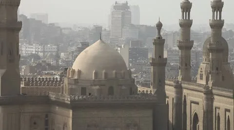 View of Sultan Hassan Mosque. Islamic Cairo. Cairo. Egypt. 스톡 동영상 10938506