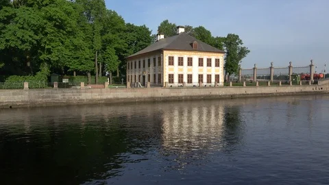 View of the Summer Palace of Peter the Great. Saint Petersburg Stock Footage 126260429