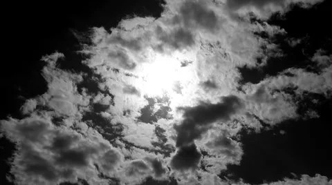 View of sun in clouds Stock Footage 49691301