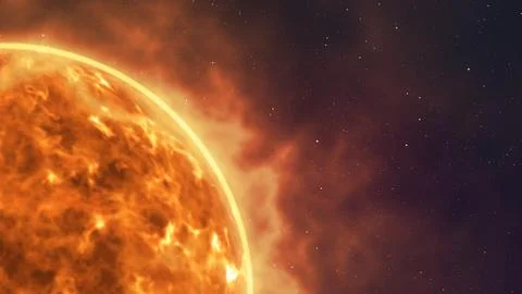 A view of the sun from space 스톡 일러스트