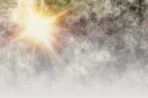 View of the sun through smog Stock Illustration