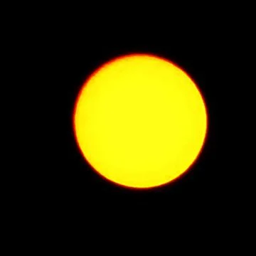 A view of the sun through a telescope Stock Photos