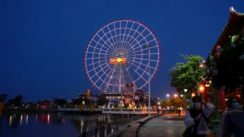 View of the Sun Wheel at Sun World Wonders in Da Nang Stock Footage 337882946