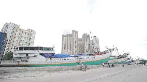 The view of Sunda kelapa port Stock Footage 151823853