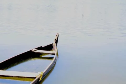 View of a sunken boat Stock Photos