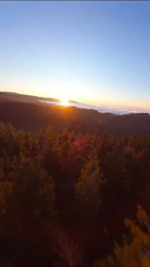 View of sunrise over the mountains Stock Footage 273075950