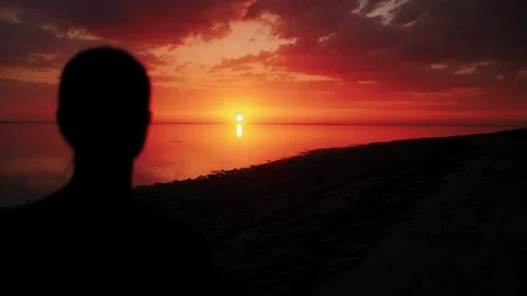 View of sunset at ARYA Sumba in Kodi, Indonesia. 스톡 동영상 343685430