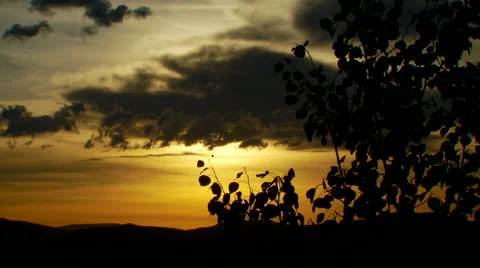 View of sunset in Aspen Stock Footage 57814236