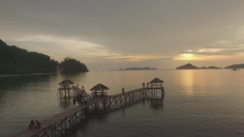 View Of Sunset Beach From Sky Stock Footage 268672917