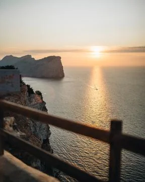 View of sunset from Cap de Formentor, Majorca, Spain Foto stock