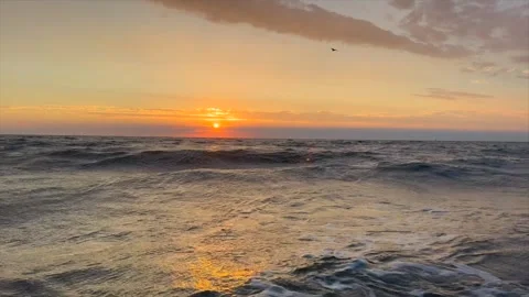 View to the sunset form sea Stock Footage 342924255