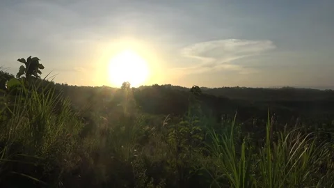 View sunset in the hills Stock Footage 171053962