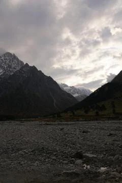 View of sunset at Main Caucasian Range 写真素材